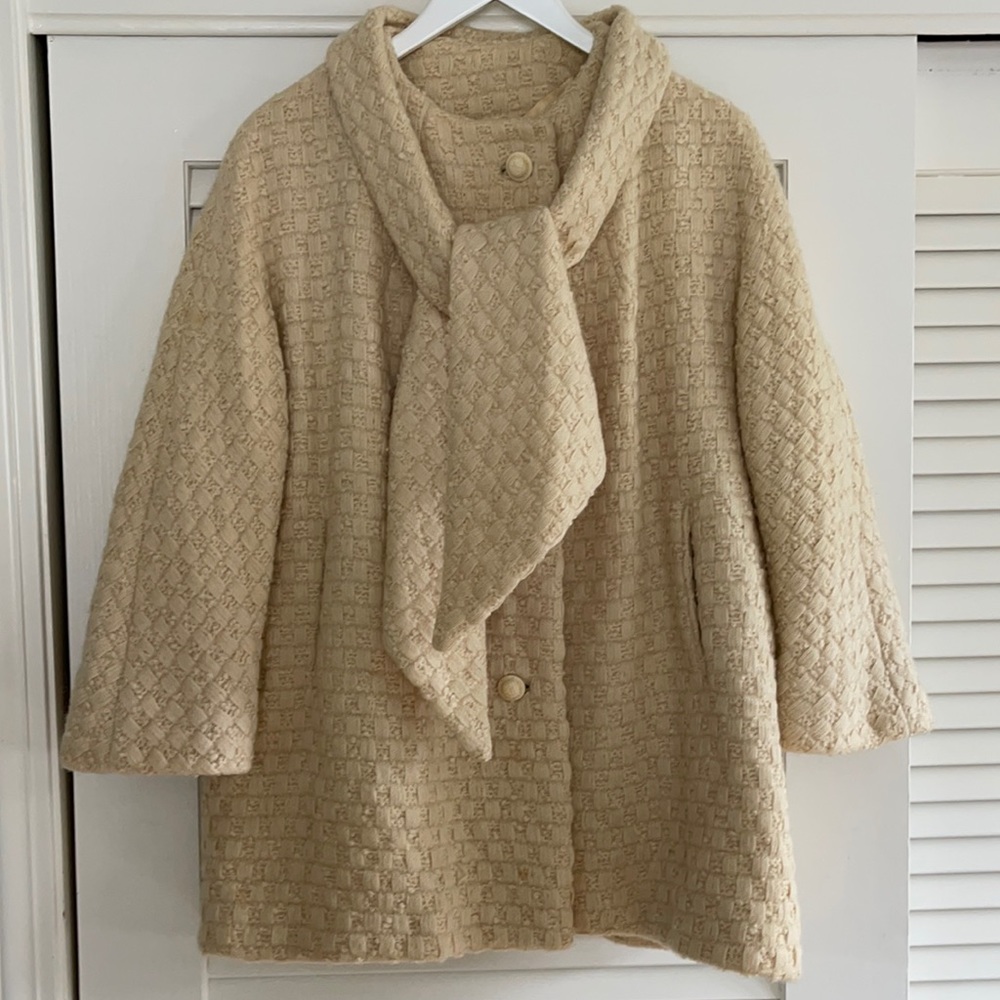 Phenomenal Vintage Parkmoor Swing Coat with Scarf Tie